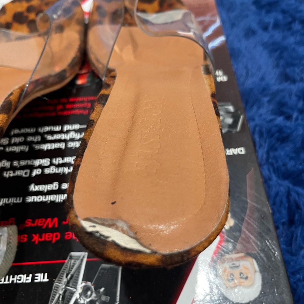Leopard Print Clear Strap Heels - Picture 6 of 11